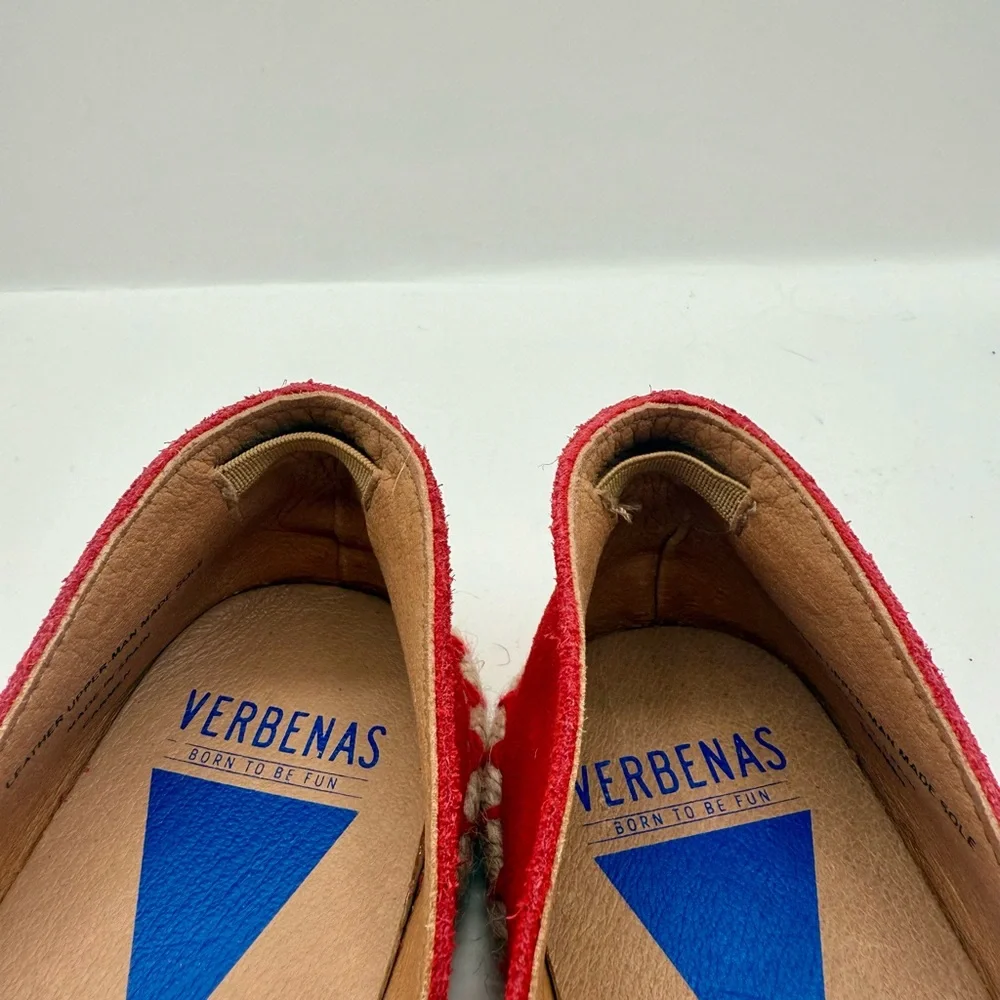 Red Women’s Espadrilles Slip-Ons - Suede Casual Flats
